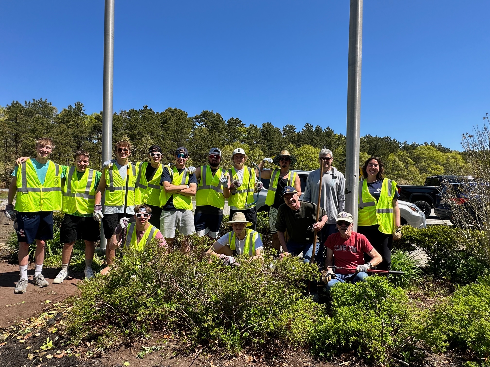 Hyannis Veteran's Memorial Clean Up Project 2024
